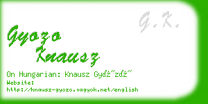 gyozo knausz business card